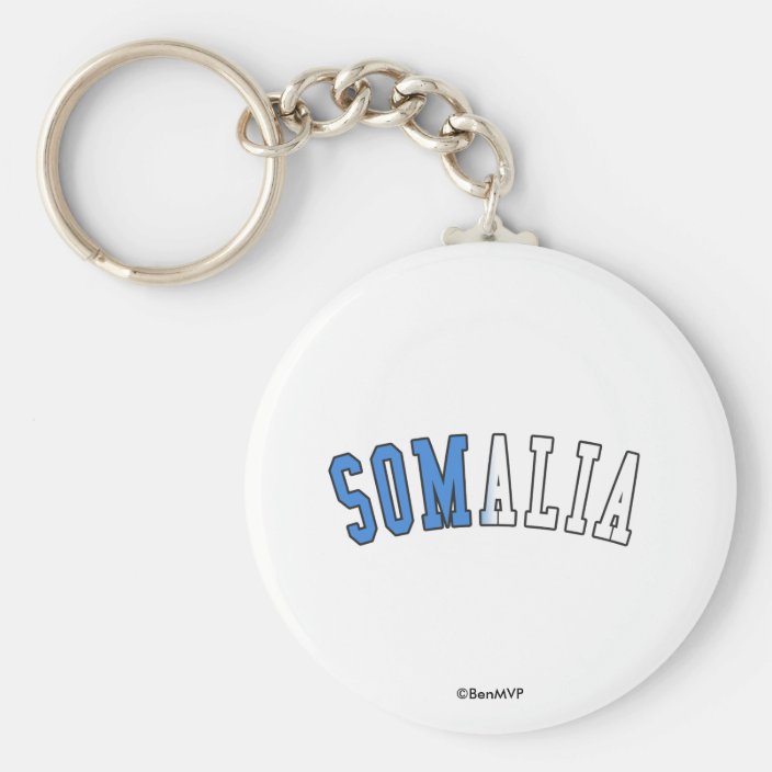 Somalia in National Flag Colors Key Chain