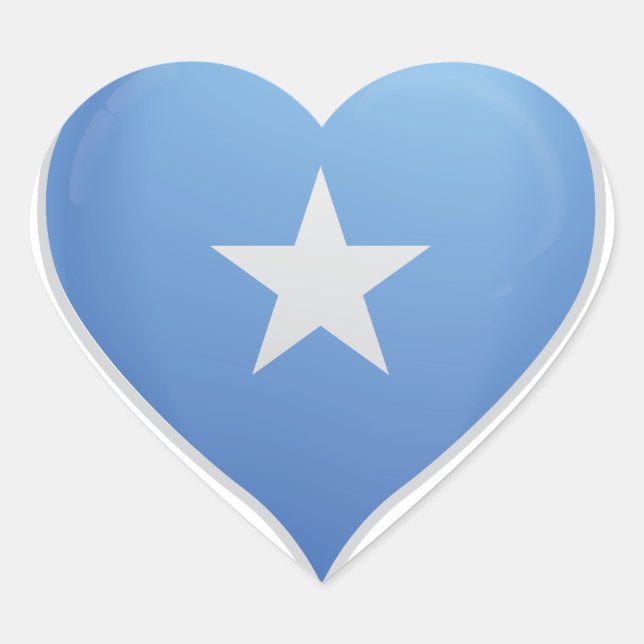 Somalia  love flag pride heart sticker (Front)
