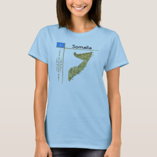 Somalia Map + Flag + Title T-Shirt