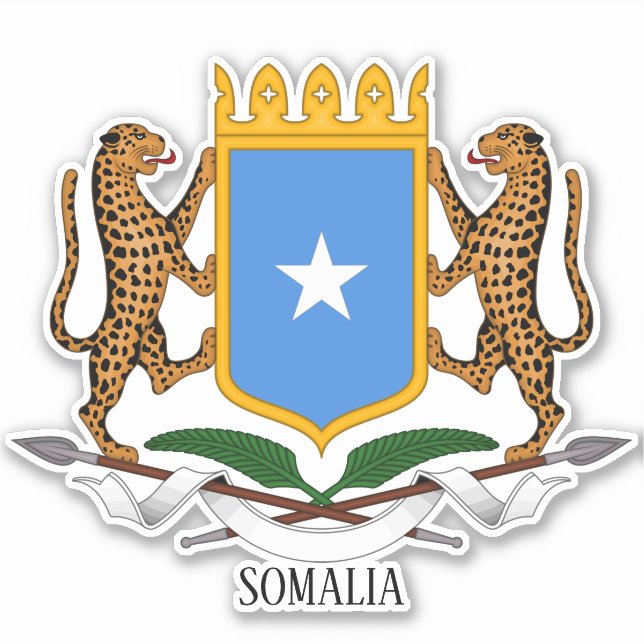 Somalia National Coat Of Arms Patriotic Sticker (Front)