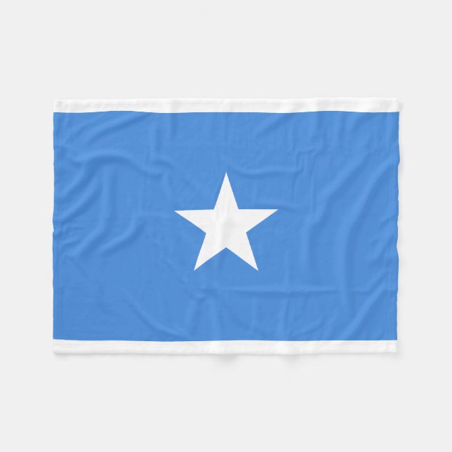 Somalia National World Flag Fleece Blanket (Front (Horizontal))