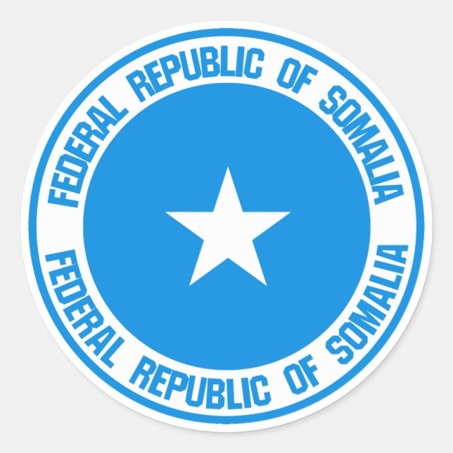 Somalia Round Emblem Classic Round Sticker (Front)
