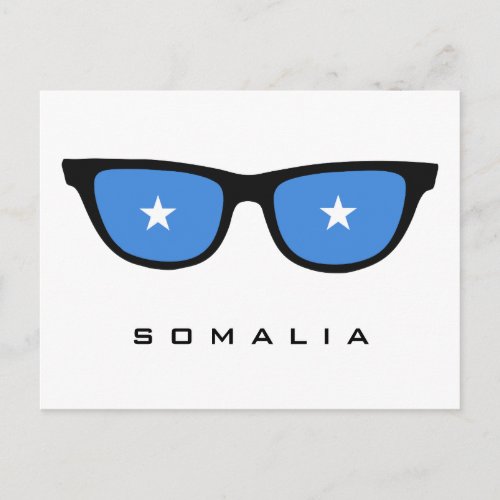 Somalia Shades custom text  color postcard
