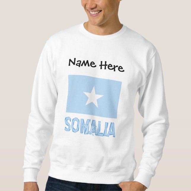 Somalia Somali Flag Black Personalization  Sweatshirt (Front)