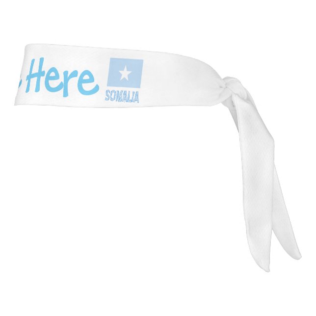 Somalia Somali Flag Blue Personalization  Tie Headband (Rotate 90)