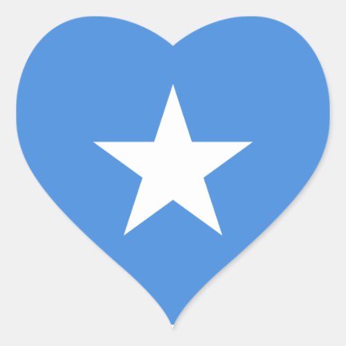 SomaliaSomaliSomalian Flag Heart Sticker