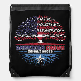 Somalia Somali US American USA United States Tree Drawstring Bag