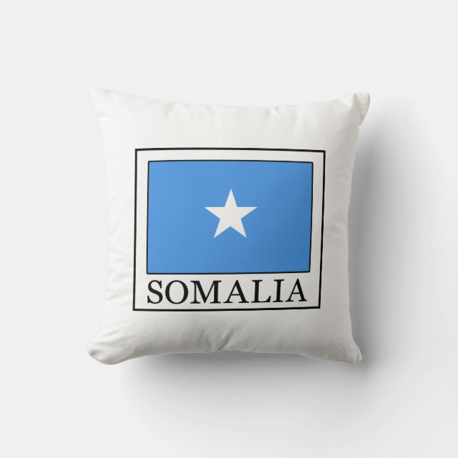 Somalia Throw Pillow (Front)