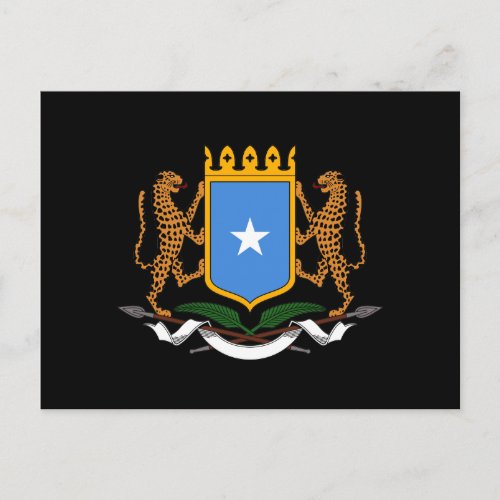 Somalian coat of arms postcard
