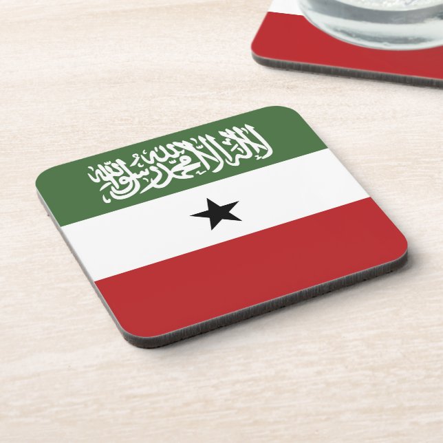 Somaliland flag beverage coaster (Left Side)