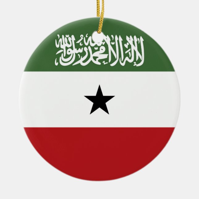 Somaliland flag ceramic ornament (Front)