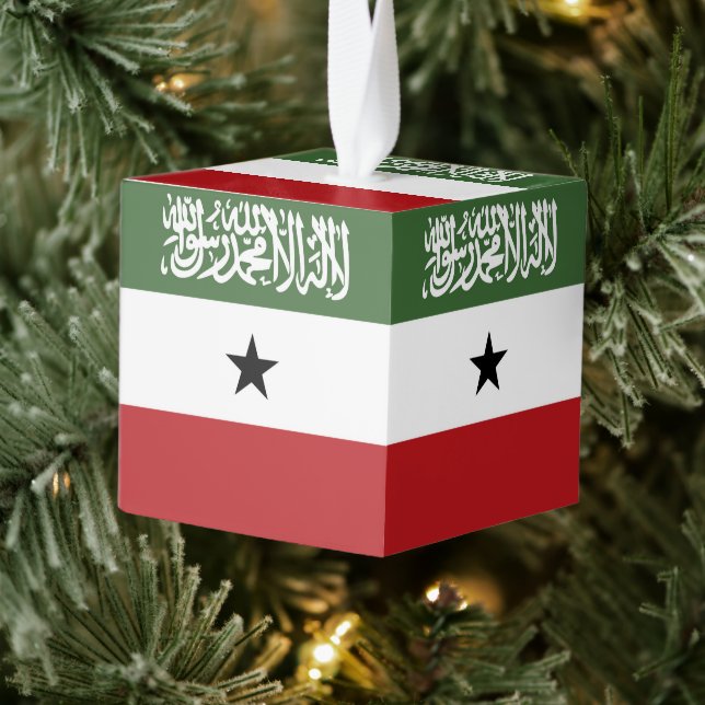Somaliland flag cube ornament (Tree)