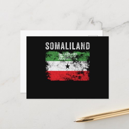 Somaliland Flag Distressed Postcard