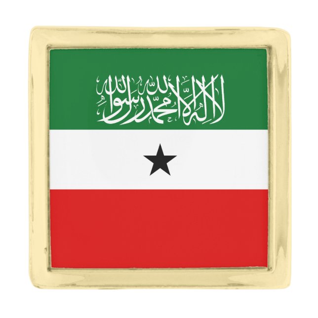 Somaliland Flag Gold Finish Lapel Pin (Front)