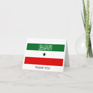 Somaliland Flag Letterpress Thank You Card