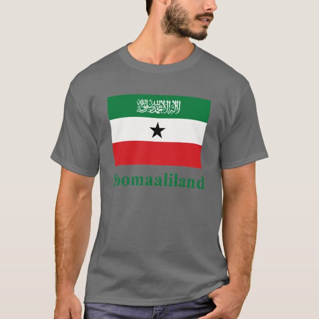 Somaliland Flag with Name in Somali T-Shirt (Front)