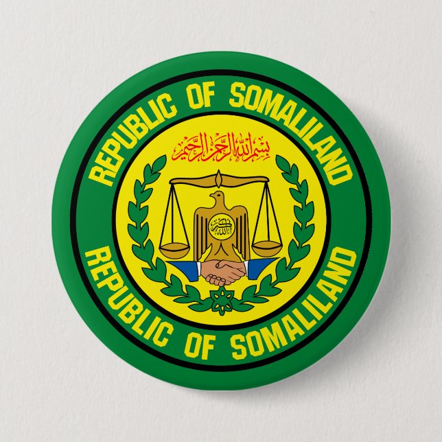 Somaliland Round Emblem Button (Front)