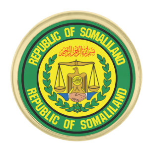 Somaliland Round Emblem Gold Finish Lapel Pin