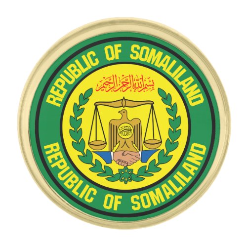 Somaliland Round Emblem Gold Finish Lapel Pin