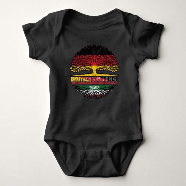 Somaliland Somalilänisch Deutsch Baum Baby Bodysuit (Front)