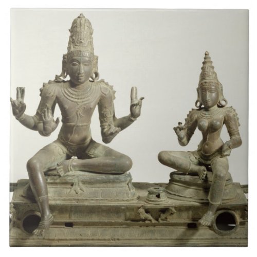 Somaskanda Chola Tamil Nadu bronze Tile