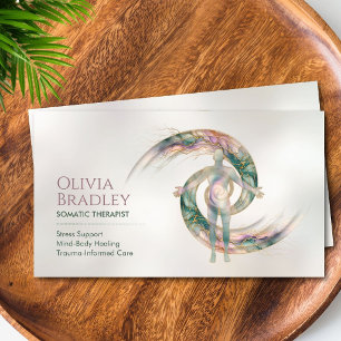Somatic Therapist Human Body Double Spiral Business Card