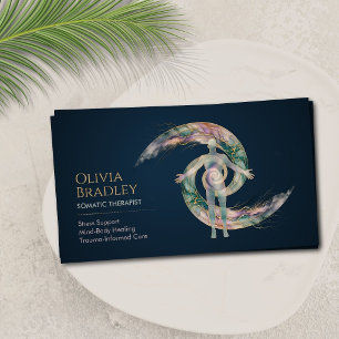 Somatic Therapist Human Body Double Spiral Business Card