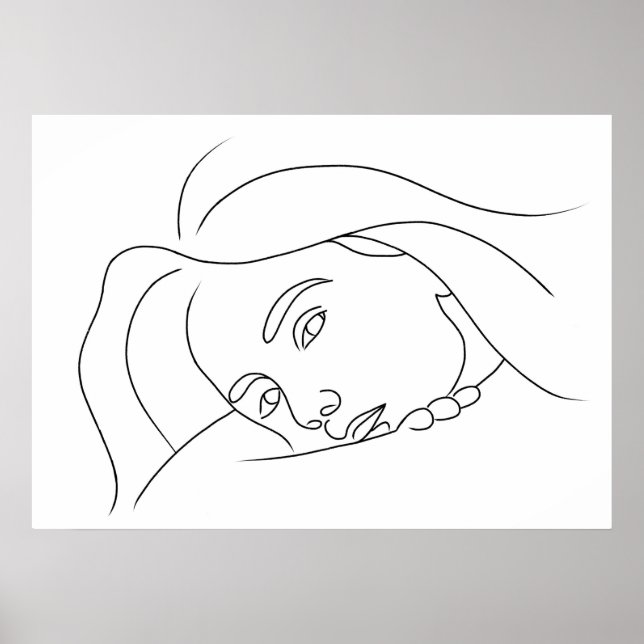 Somber Fem Face Poster (Front)