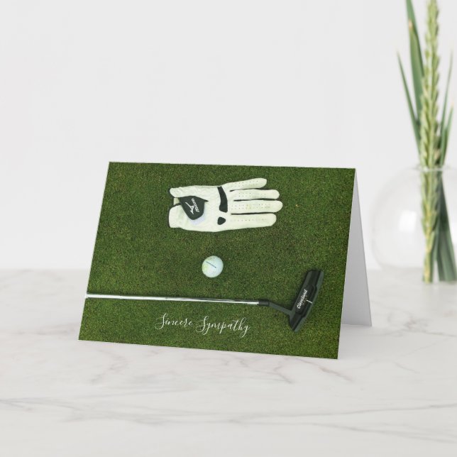 Somber Golf Sympathy Card (Front)