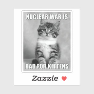 Somber Kitten Portrait with a Darkly Honest Messag Sticker