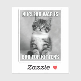 Somber Kitten Portrait with a Darkly Honest Messag Sticker