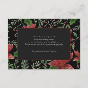 Somber Remembrance Sympathy Thank You Card