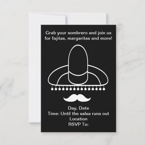 Somber Sombrero Cinco de Mayo Party Invitations