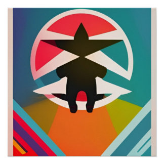 Sombra Abstracta y Color Poster