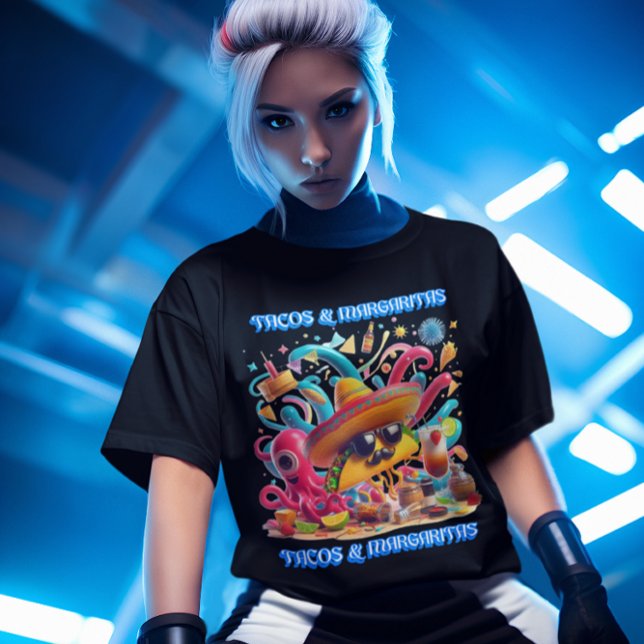 Sombrero and Sunglasses tacos and margaritas T-Shirt (Creator Uploaded)