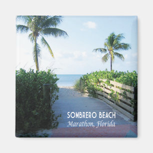 Sombrero Beach Entrance, Marathon, Florida Keys Magnet