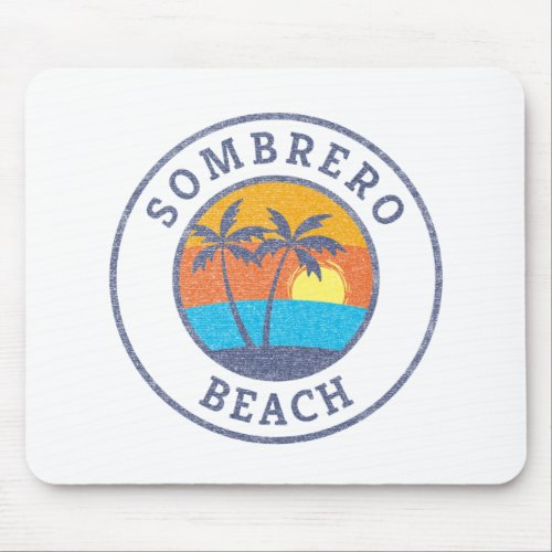 Sombrero Beach Florida Faded Classic Style Mouse Pad