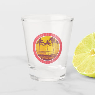 Sombrero Beach Florida Vintage Beach Sunrise Surf Shot Glass