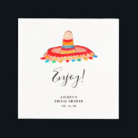 Sombrero, Bridal Fiesta, Bridal Shower  Napkins<br><div class="desc">These sombrero napkins are perfect for a bridal shower fiesta,  baby shower fiesta or any mexican celebration !</div>