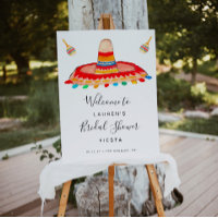 Sombrero Bridal Shower Welcome Sign, Bridal Fiesta