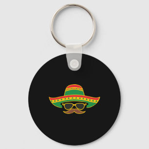 Sombrero Face Cinco De Mayo Mexican Fiesta Party K Keychain