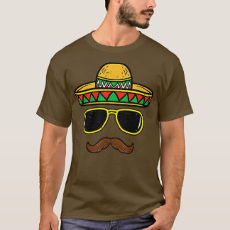Sombrero Face Cinco De Mayo Mexican Fiesta Party K T-Shirt