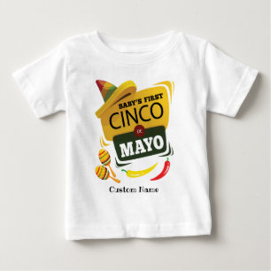 Sombrero Fiesta Baby's First Cinco de Mayo Baby T-Shirt