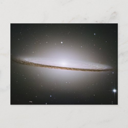 Sombrero Galaxy Hubble Telescope Postcard