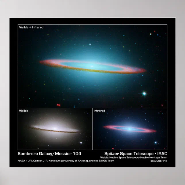 Sombrero Galaxy (Messier 104) – Space Telescope Poster | Zazzle