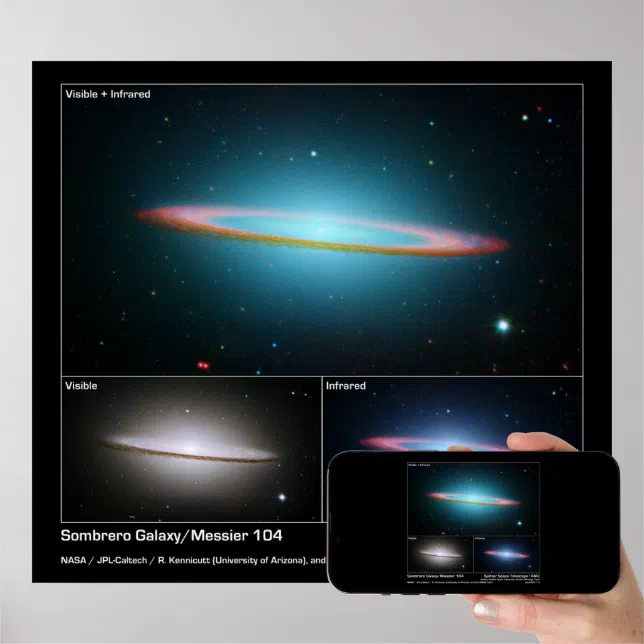 Sombrero Galaxy (Messier 104) – Space Telescope Poster | Zazzle