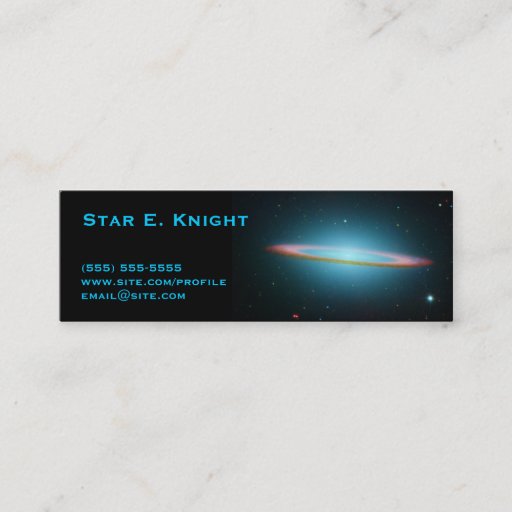 Customizable Sombrero Galaxy Profile Card Business Card Templates