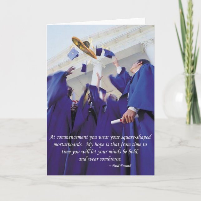 Sombrero Graduation Card (Front)