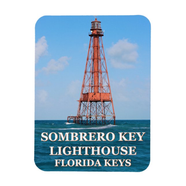 Sombrero Key Lighthouse, Florida Keys Magnet (Vertical)