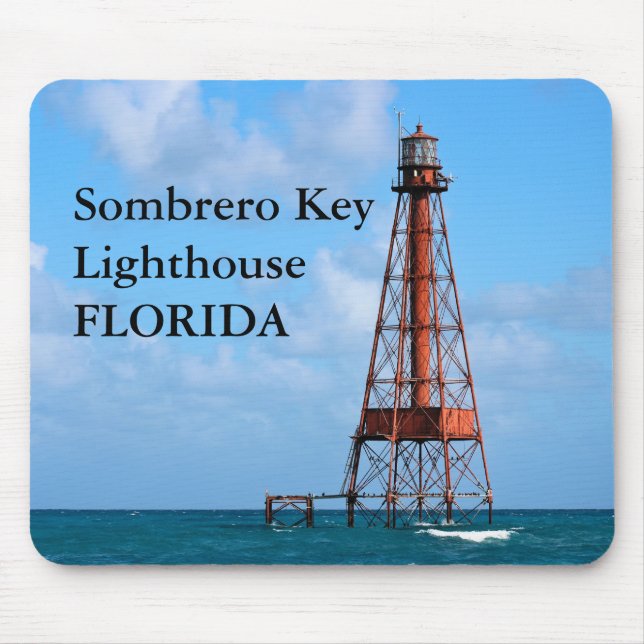Sombrero Key Lighthouse, Florida Mousepad (Front)
